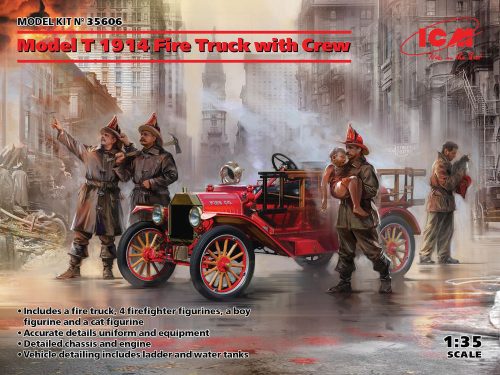 ICM Model T 1914 Fire Truck with Crew 1:35 (35606)