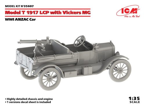 ICM Model T 1917 LCP with Vickers MG, WWI ANZAC Car 1:35 (35607)