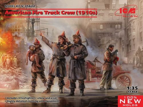 ICM American Fire Truck Crew (1910s) (100% new molds) 1:35 (35622)