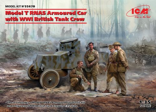 ICM Model T RNAS Armoured Car with WWI British Tank rew 1:35 (35670)