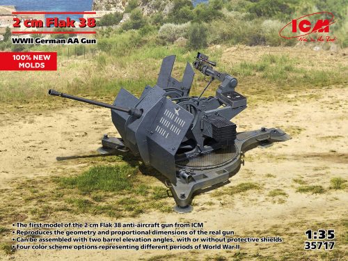 ICM Flak 38, WWII German AA Gun (100% new molds) 1:35 (35717)