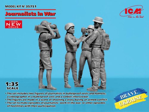 ICM Journalists in War (4 figures) (100% new molds) 1:35 (35751)