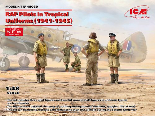 ICM RAF Pilots in Tropical Uniforms (1941-1945) (100% new molds) 1:48 (48080)