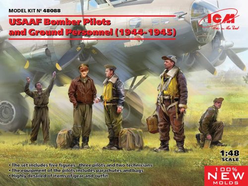 ICM USAAF Bomber Pilots and Ground Personnel (1944-1945) (100% new molds) 1:48 (48088)