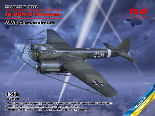 ICM Ju-88A-8 Paravane, WWII German aircraft 1:48 (48230)