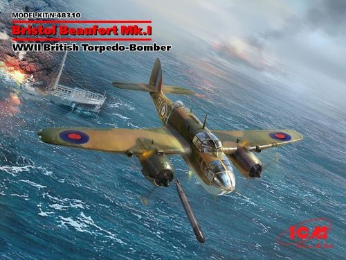 ICM Bristol Beaufort Mk.I, WWII British Torpedo Bomber 1:48 (48310)