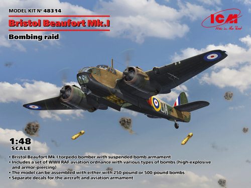 ICM Bristol Beaufort Mk.I. Bombing raid 1:48 (48314)