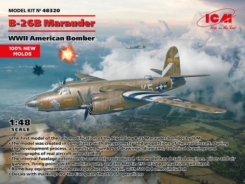 ICM B-26B Marauder, WWII American Bomber (100% new molds) 1:48 (48320)