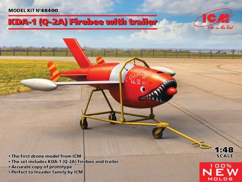 ICM Q-2A (KDA-1) Firebee with trailer (1 airplane and trailer) 1:48 (48400)