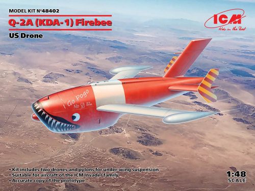 ICM Q-2A (KDA-1) Firebee, US Drone (2 airplanes and pilons) 1:48 (48402)