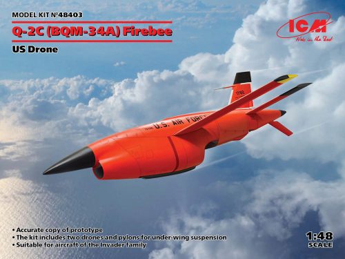 ICM Q-2C (BQM-34A) Firebee, US Drone (2 airplanes and pilons) (100% new molds) 1:48 (48403)