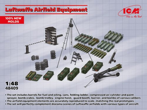 ICM LW Airfield Equipment (100% new molds) 1:48 (48409)