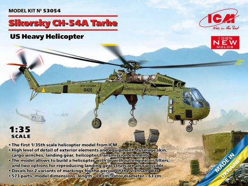 ICM Sikorsky CH-54A Tarhe, US Heavy Helicopter (100% new molds) 1:35 (53054)