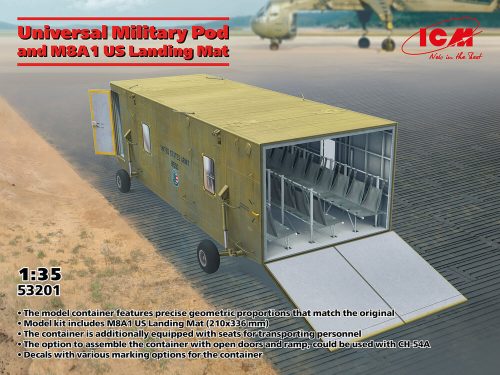 ICM Universal Military Pod with M8A1 US Landing Mat 1:35 (53201)