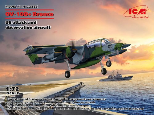 ICM OV-10D+ Bronco, US attack and observation aircraft 1:72 (72186)