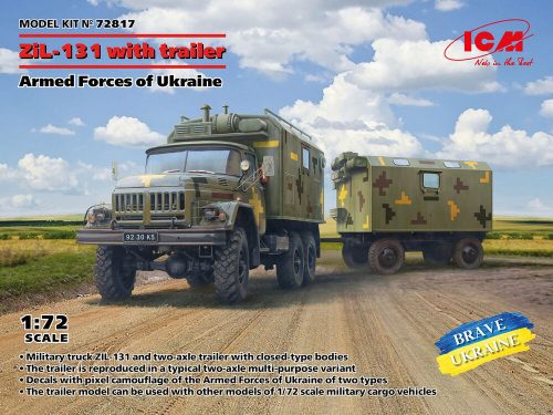 ICM ZiL-131, Truck with trailer Armed Forces of Ukraine 1:72 (72817)