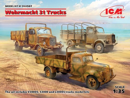 ICM Wehrmacht 3t Trucks (V3000S, KHD S3000, L3000S) 1:35 (DS3507)