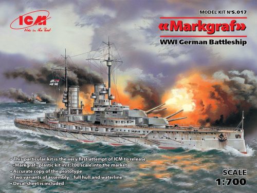 ICM Markgraf (full hull & waterline) WWI German Battleship 1:700 (S.017)