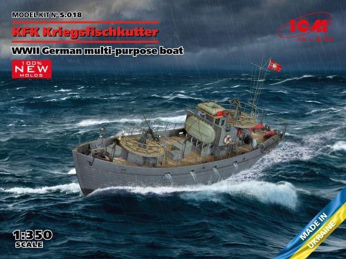 ICM KFK Kriegsfischkutter, WWII German multi-purpose boat(100% new molds) 1:350 (S.018)