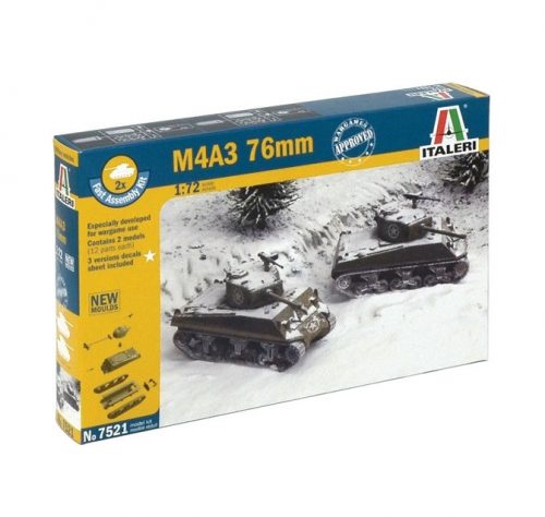 Italeri 1:72 M4A3 76mm 2in1 Fast Assembly Kit (7521)