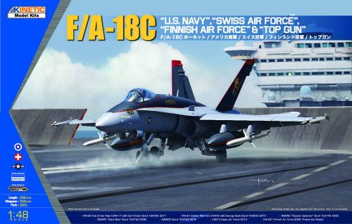 Kinetic F/A-18C US Navy,Swiss AirForce,Finnish A AirForce & Topgun 1:48 (K48031)