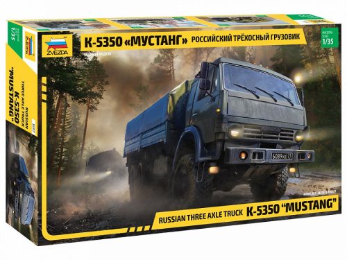Zvezda Kamaz-5350 Truck 3-axle "Mustang" 1:35 (3697)