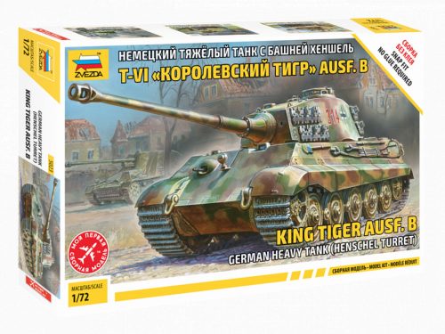 Zvezda King Tiger Ausf.B German Heavy Tank Henschel Turret 1:72 (5023)