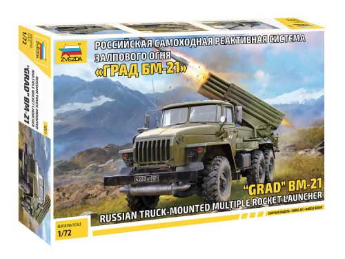 Zvezda Grad BM-21 Russian Rocket Launcher 1:72 (5051)