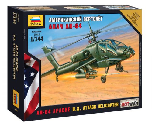 Zvezda AH-64 Apache US Attack Helicopter 1:144 (7408)