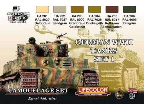 Lifecolor German vehicle WWII set n.1, 6 x 22 ml (CS01)