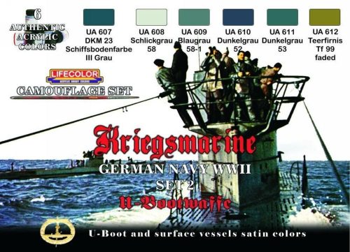 Lifecolor German WWII Kriegsmarine n.2 Camoufl.set, 6 x 22 ml (CS12)