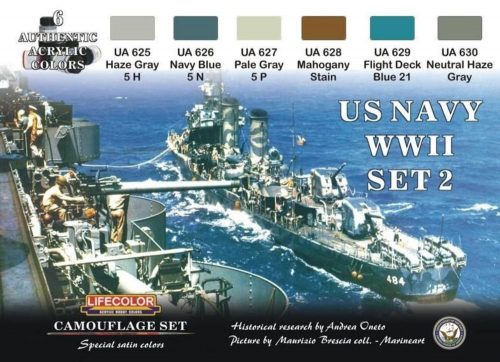 Lifecolor Camouflage Set US Navy WWII Set 2, 6 x 22 ml (CS25)