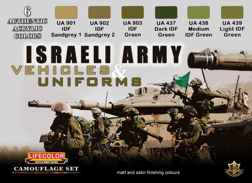 Lifecolor Israeli Army Vehicles & Uniforms, 6 x 22 ml (CS32)