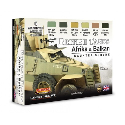 Lifecolor British Tanks WWII (Afrika & Balkan)  (CS43)