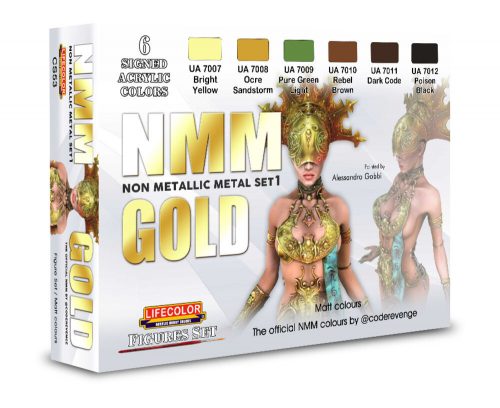 Lifecolor NMM – Non Metallic Metal – Set 1 GOLD 6 x 22 ml (CS53)