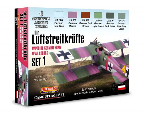 Lifecolor Imperial German Army WWI Colors Set1 6 x 22 ml (CS57)