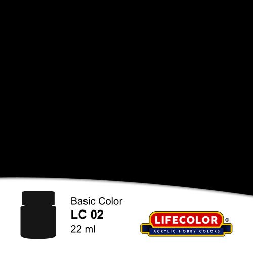 Lifecolor Matt Black Acrylic Paint 22 ml (NLC02)