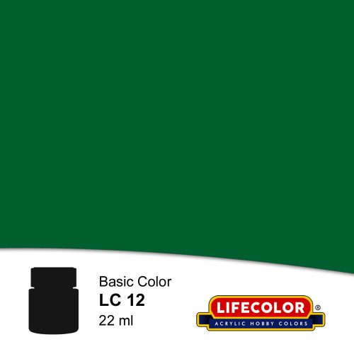 Lifecolor Matt Dark Green Acrylic Paint 22 ml (NLC12)