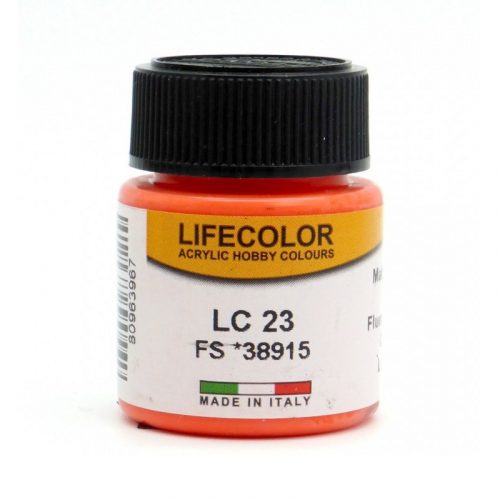 Lifecolor Matt Fluorescent Orange Acrylic Paint 22 ml (NLC23)