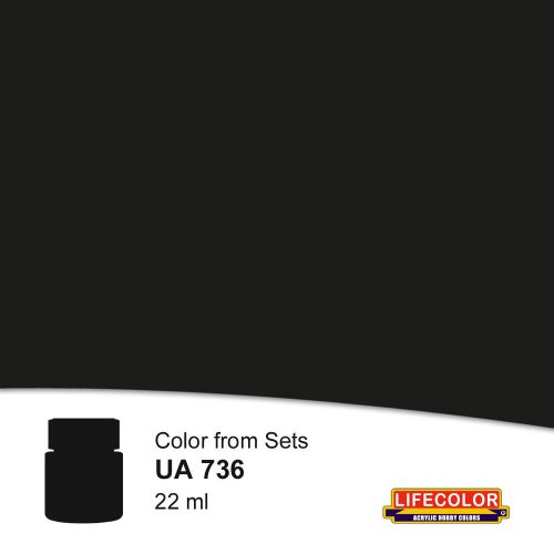 Lifecolor Burned Black Acrylic Paint 22 ml (NUA736)