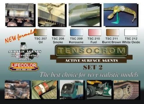 Lifecolor Box of 6 acrylic agents for weathering, 6 x 22 ml (TSC02)