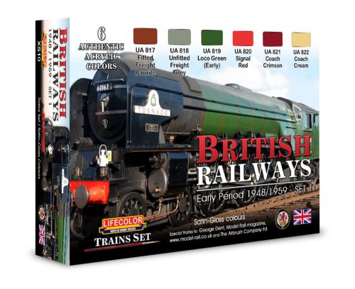 Lifecolor British Railways Set # 1 6 x 22 ml (XS10)