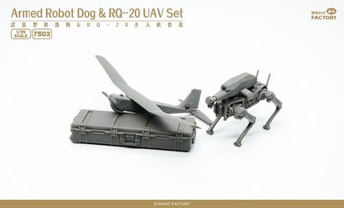 Magic Factory 1/35 Armed Robot Dog & RQ-20 UAV Set 1:35 (7503)