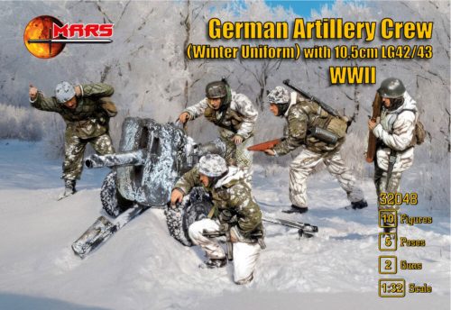 Mars German Artillery Crew (winter Uniform) & 10,5cm LG 42/43 1:32 (MS32048)