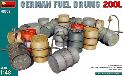 Miniart German Fuel Drums 200L 1:48 49002