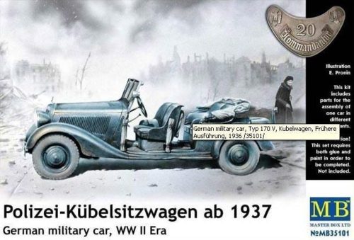 Master Box Polizei-Kubelsitzwagen ab 1937 mil. car 1:35 (35101)