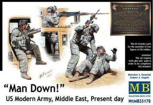 Master Box Man Down! U.S. Modern Army,Middle east 1:35 (MB35170)