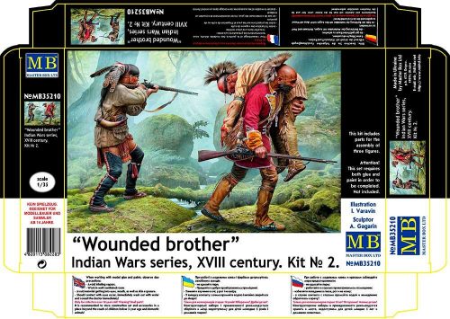 Master Box Wounded brother. Indian Wars series, XVIII century. Kit No. 2 1:35 (35210)