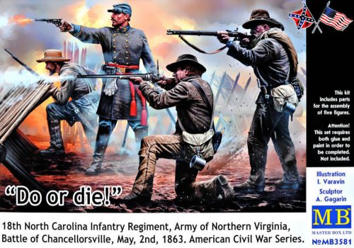 Master Box Do or die!18th Infantry Regiment of North Carolina.U.S. Civil War Series 1:35 (MB3581)