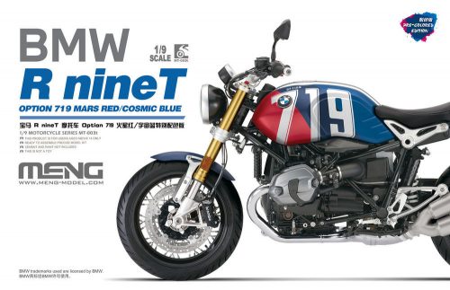 Meng BMW R nineT Option 719 Mars Red/CosmicBlue (Pre-colored Edition) 1:9 (MT-003t)